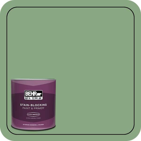 BEHR ULTRA 1 qt. #M400-5 Baby Spinach Extra Durable Eggshell Enamel Interior Paint & Primer