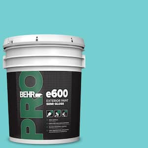 5 gal. #P460-3 Soft Turquoise Semi-Gloss Exterior Paint