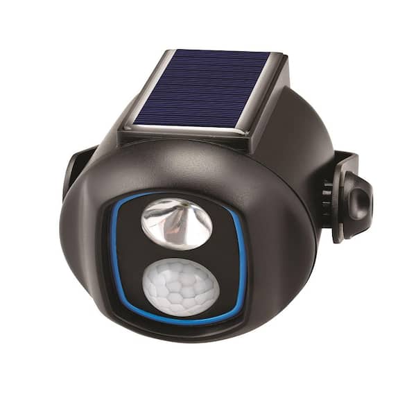 Sensor Brite Solar Powered Black Motion, Brightest Solar Spotlight Home Depot