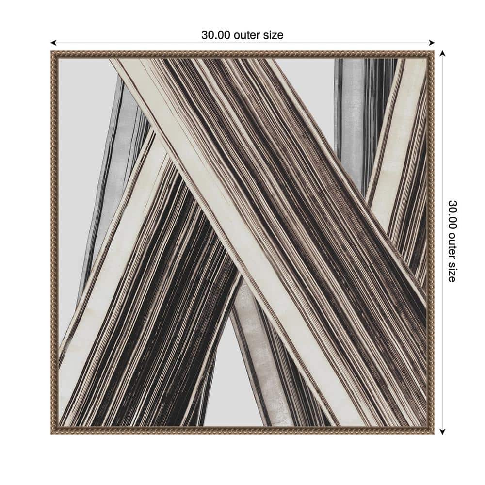 Bold Impressions II 30"x30" Black and White Framed Canvas Wall Art
