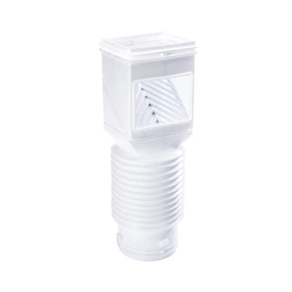 Flex Grate White Vinyl Downspout Filter