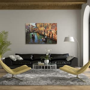 32 in. x 48 in. "Venice" Mixed Media Iron Hand Painted Dimensional Wall Art