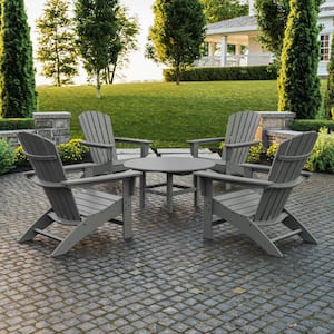 POLYWOOD Grant Park Pacific Blue 5-Piece Plastic Traditional
