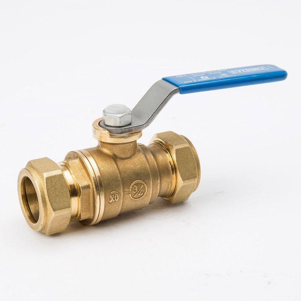 Everbilt 3/4 in. x 3/4 in. Brass Compression Full Port Ball Valve 107-024EB