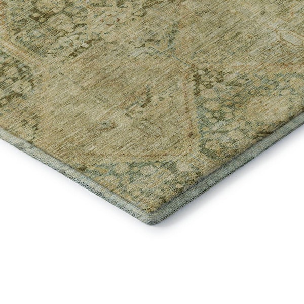Mayfield Premium Machine Washable Abstract AMF1745 Fern 2 ft. x 3 ft. Area Rug