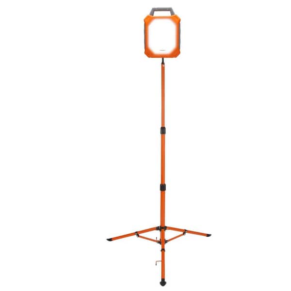Swanson 5000 Lumens, 60-Watt Corded Standing LED Work Light with Adjustable Stand, 110-Watt Power Outlet & Bluetooth Speaker