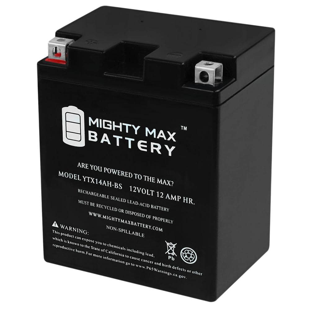 MIGHTY MAX BATTERY YTX14AH 12V 12AH Battery for Kawasaki 220 KLF220A Bayou (CN) '92'02