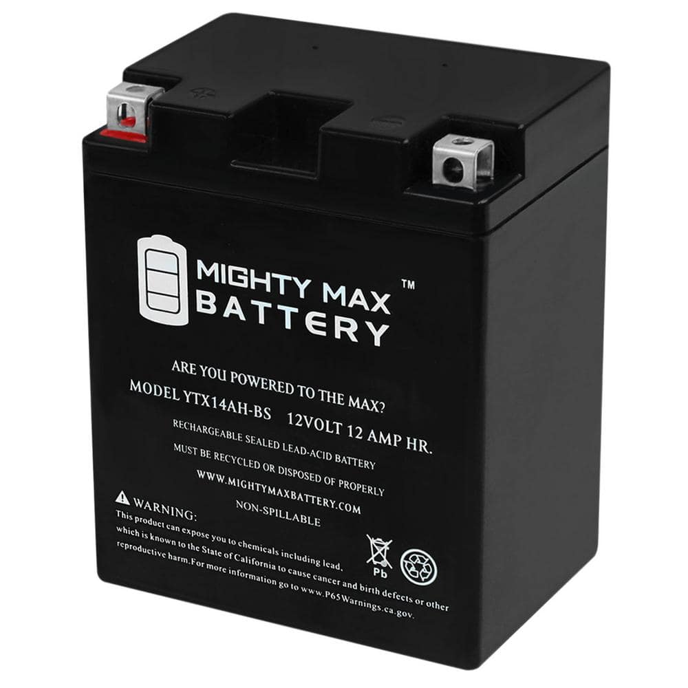 MIGHTY MAX BATTERY YTX14AH 12V 12AH Battery for Kawasaki 250 KLF250-A Bayou (CN) '03-'05 -  YTX14AH1233