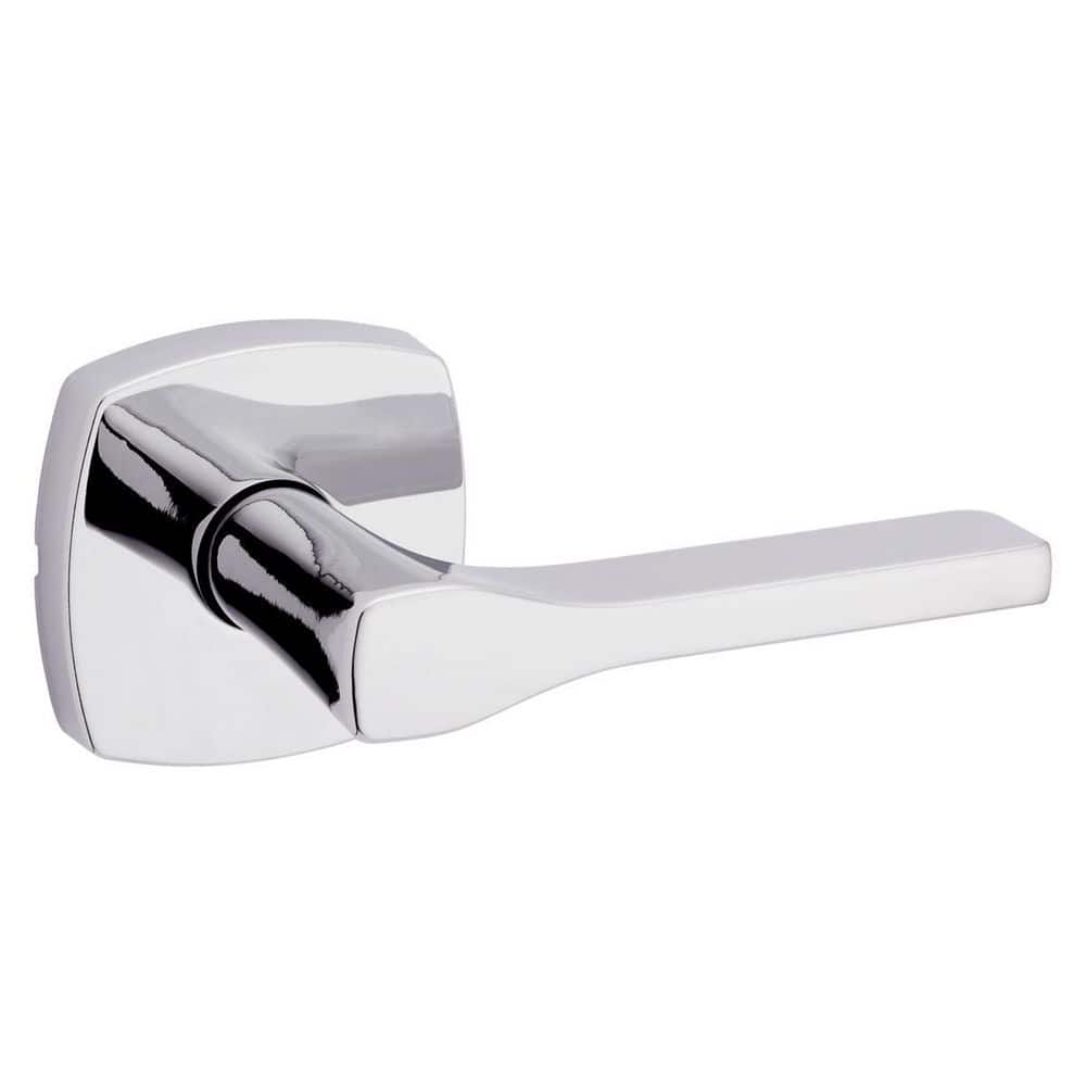 Kwikset Tripoli Polished Chrome Passage Hall/Closet Door Lever with Soft Modern Rose