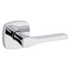 Tripoli Polished Chrome Passage Hall/Closet Door Lever with Soft Modern Rose