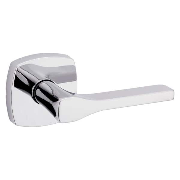 Kwikset Tripoli Polished Chrome Passage Hall/Closet Door Handle with Soft Modern Rose