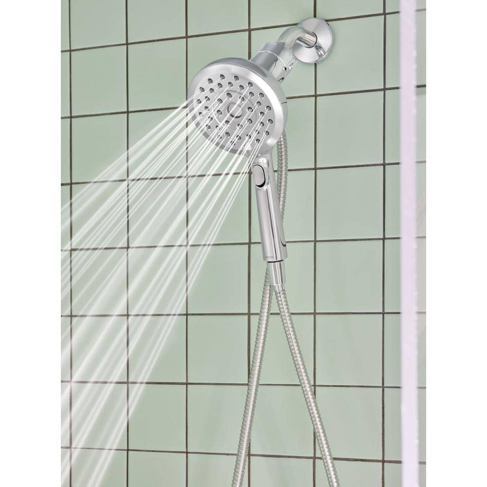 Chrome Multi-Head Handheld Shower with Magnetix Docking