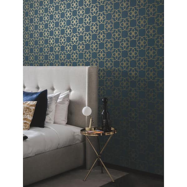 Serendipity Navy Matte Paper Non-Pasted Wallpaper