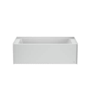 Projecta 60 in. x 32 in. Soaking Bathtub with Left Drain in White