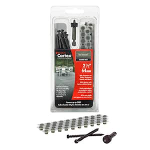Collated Cortex Hidden Fastening System for Trex Transcend Decking - 2-1/2 in. screws and plugs in Island Mist (50 LF)