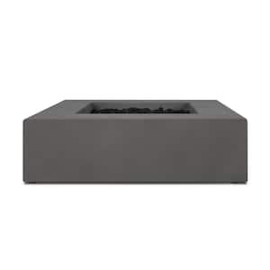 Matteau 40 in. Square Concrete Composite Propane Fire Table in Carbon with Vinyl Cover