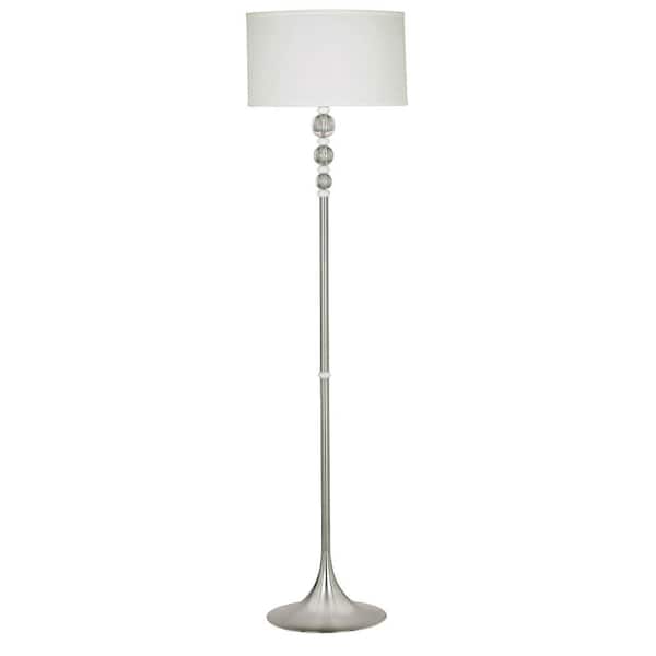 Kenroy Home Luella 58 in. Brushed Steel Floor Lamp