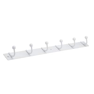 19-5/8 in. (500 mm) White Utility Hook Rack