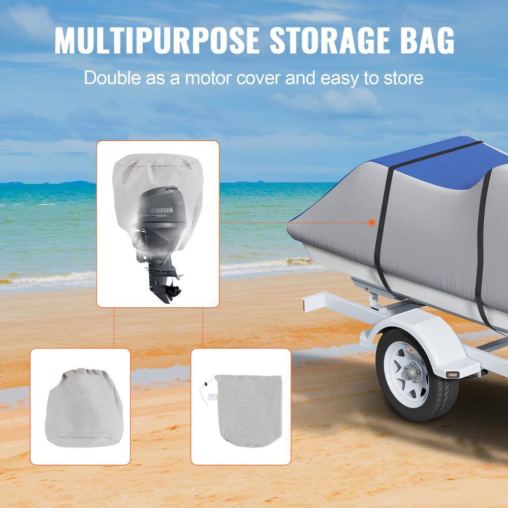 Gray and Blue Heavy-Duty Marine Grade Jet Ski Cover