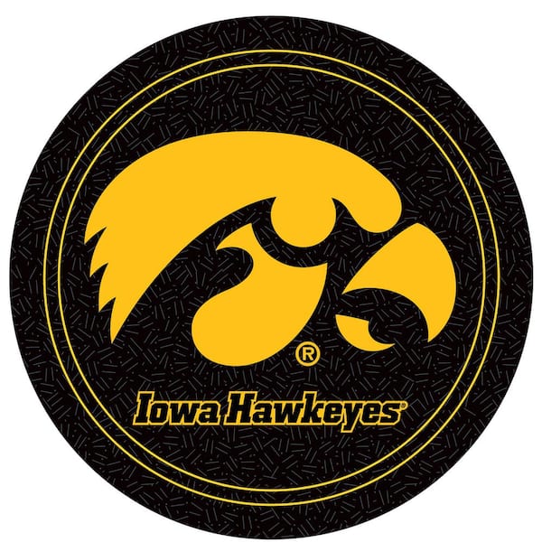 Trademark Gameroom University of Iowa Swivel Bar Stool with Back Logo