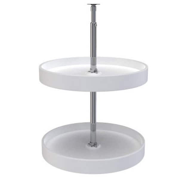 Rev-A-Shelf 2-Shelf White 18 in. Lazy Susan Full Circle Polymer