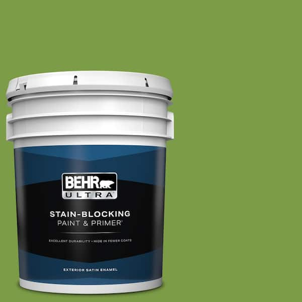 BEHR ULTRA 5 gal. #420B-7 Pepper Grass Satin Enamel Exterior Paint & Primer