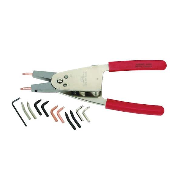 KNIPEX 8-1/2 in. 90 Degree Angled External Snap-Ring Pliers 44 21 J31 - The Home  Depot