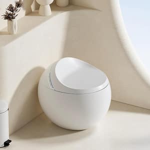 Spherical Smart Toilet Auto Open Lid with Adjustable Heated Seat and Dry Independent Dual Waterway Cleaning Design