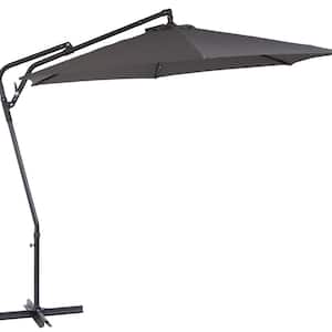 Solward 10 ft. Cantilever Tilt Patio Umbrella in Grey