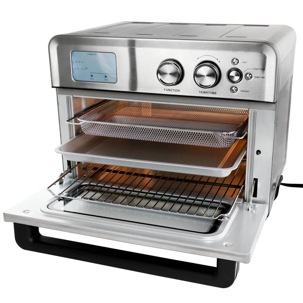 MegaChef Silver Digital Multifunction Air Fryer Toaster Oven