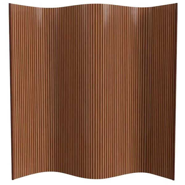 7 ft. Tall Bamboo Wave Screen - Triple Espresso