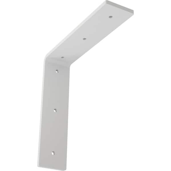 Ekena Millwork 8 in. x 2 in. x 8 in. Steel White Primer Hamilton Bracket