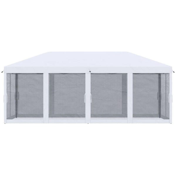 10 ft. x 20 ft. Pop-Up Canopy Tent with Mesh Walls, Instant Sun Shelter for Parties, Weddings & Outdoor Events