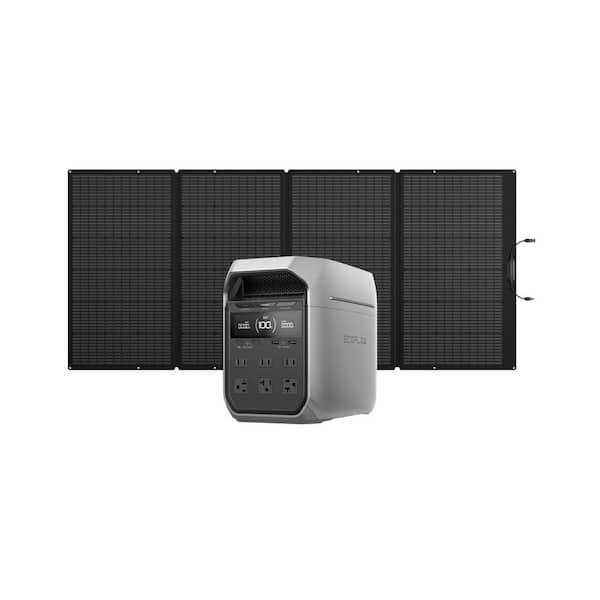 EcoFlow 1024Wh DELTA 3 Plus with 400W Portable Solar Panel, 1800W Output/Surge 3600W, LFP Power Station, Home Backup, Camping