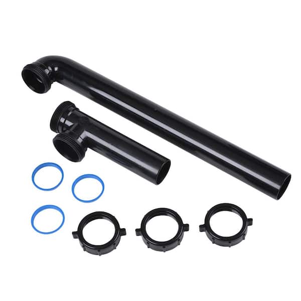 1-1/2 in. x 16 in. ABS Black Slip-Joint Sink Drain Outlet Waste