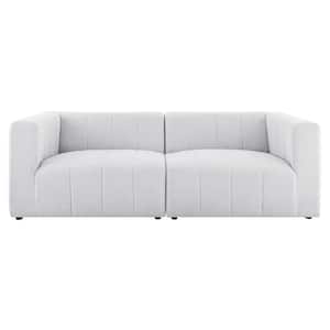 Bartlett 87 in. Ivory Fabric 2-Seat Loveseats with No Additional Features
