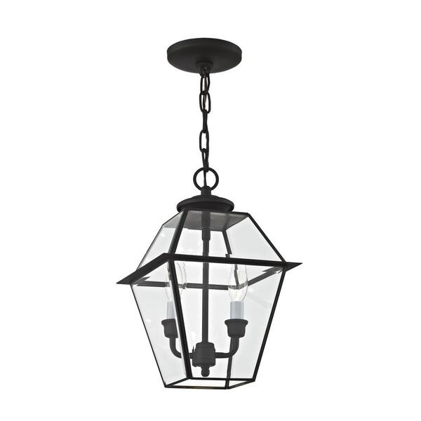Livex Lighting 2285-04 Westover 2-Light Outdoor Hanging Lantern Black