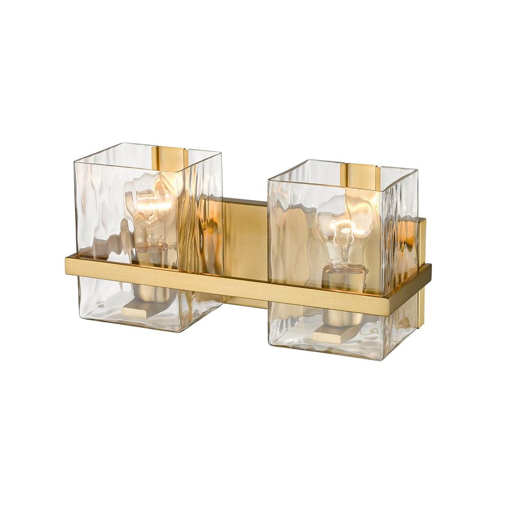 Bennington Modern Gold 2-Light Steel Vanity Fixture