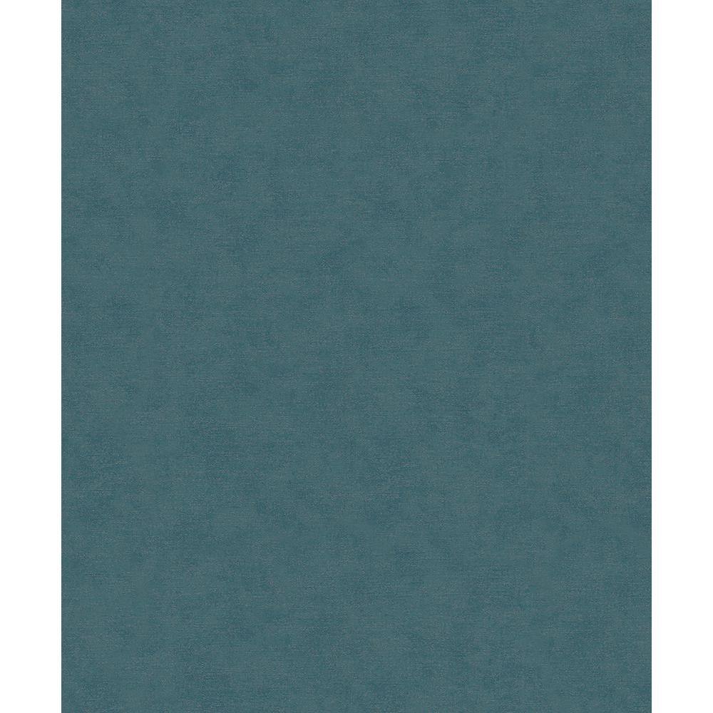 Flora Collection Turquoise Plain Linen Effect Shimmer Finish Non-Pasted Vin