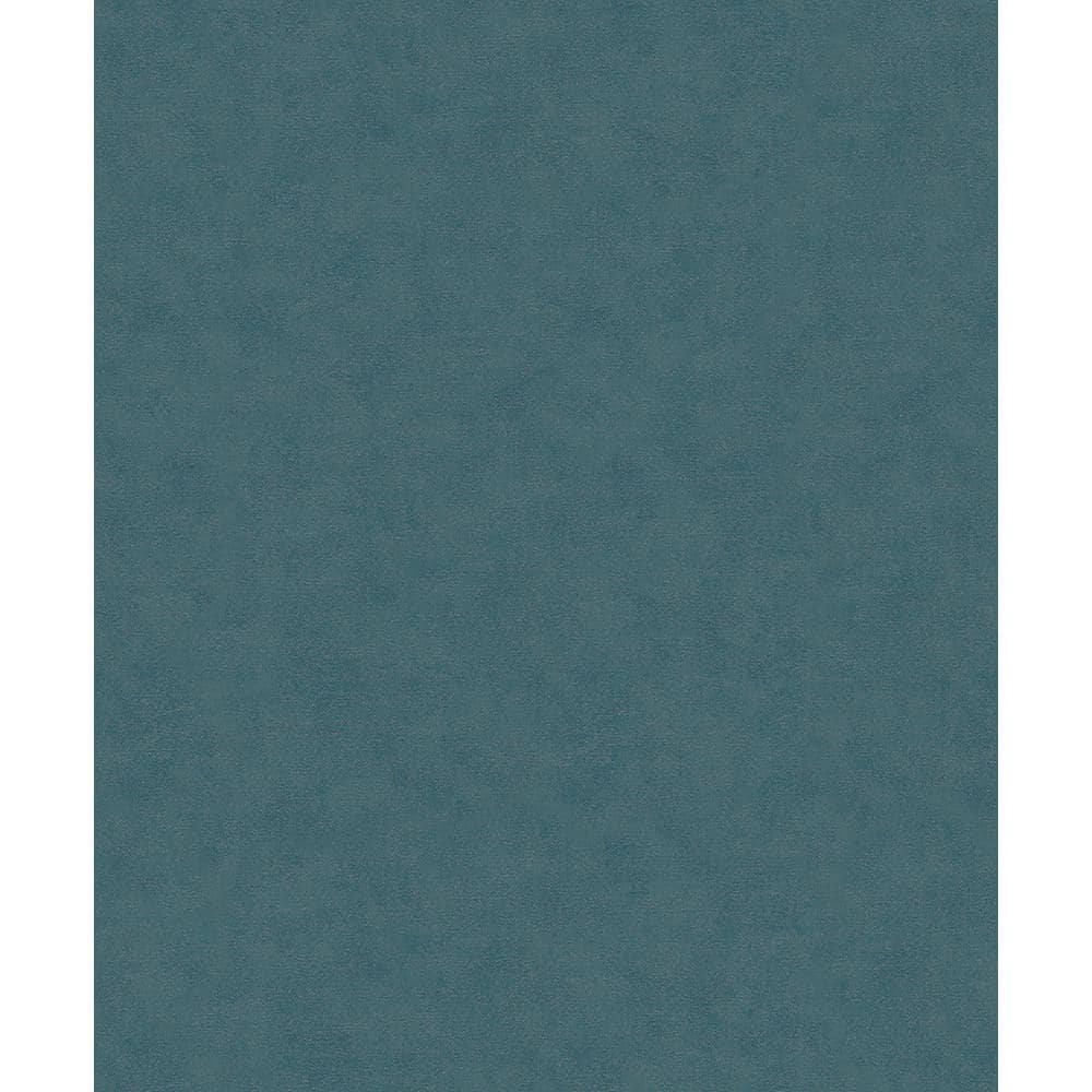 Flora Collection Turquoise Plain Linen Effect Shimmer Finish Non-Pasted Vin