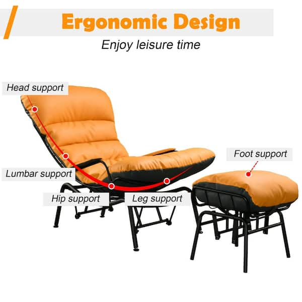 Orange 2025 glider chair