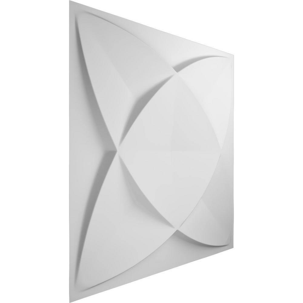 White Textured PVC 3D Decorative Wall Panel 19.63" x 19.63"
