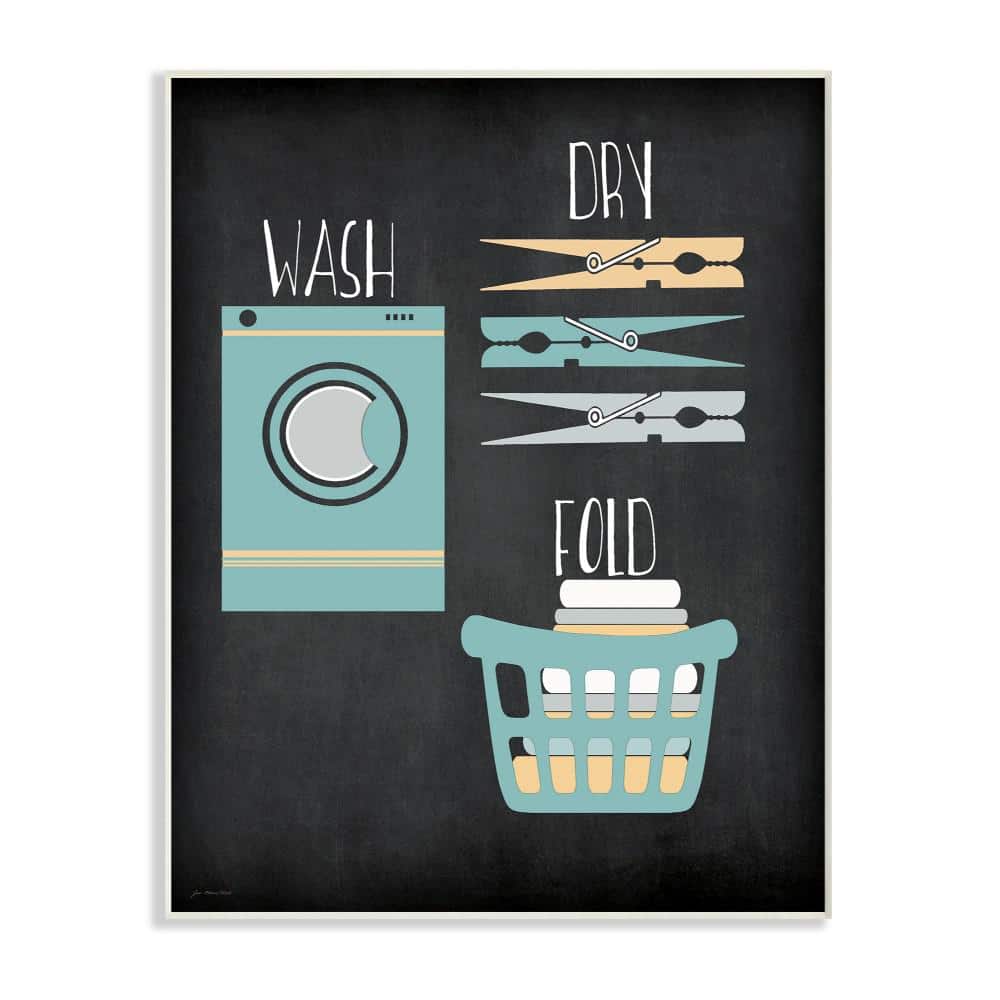 10 in. x 15 in. Wash Dry Fold Illustration by Jo Moulton Printed Wood 