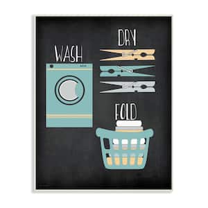 10 in. x 15 in. "Wash Dry Fold Illustration" by Jo Moulton Printed Wood Wall Art