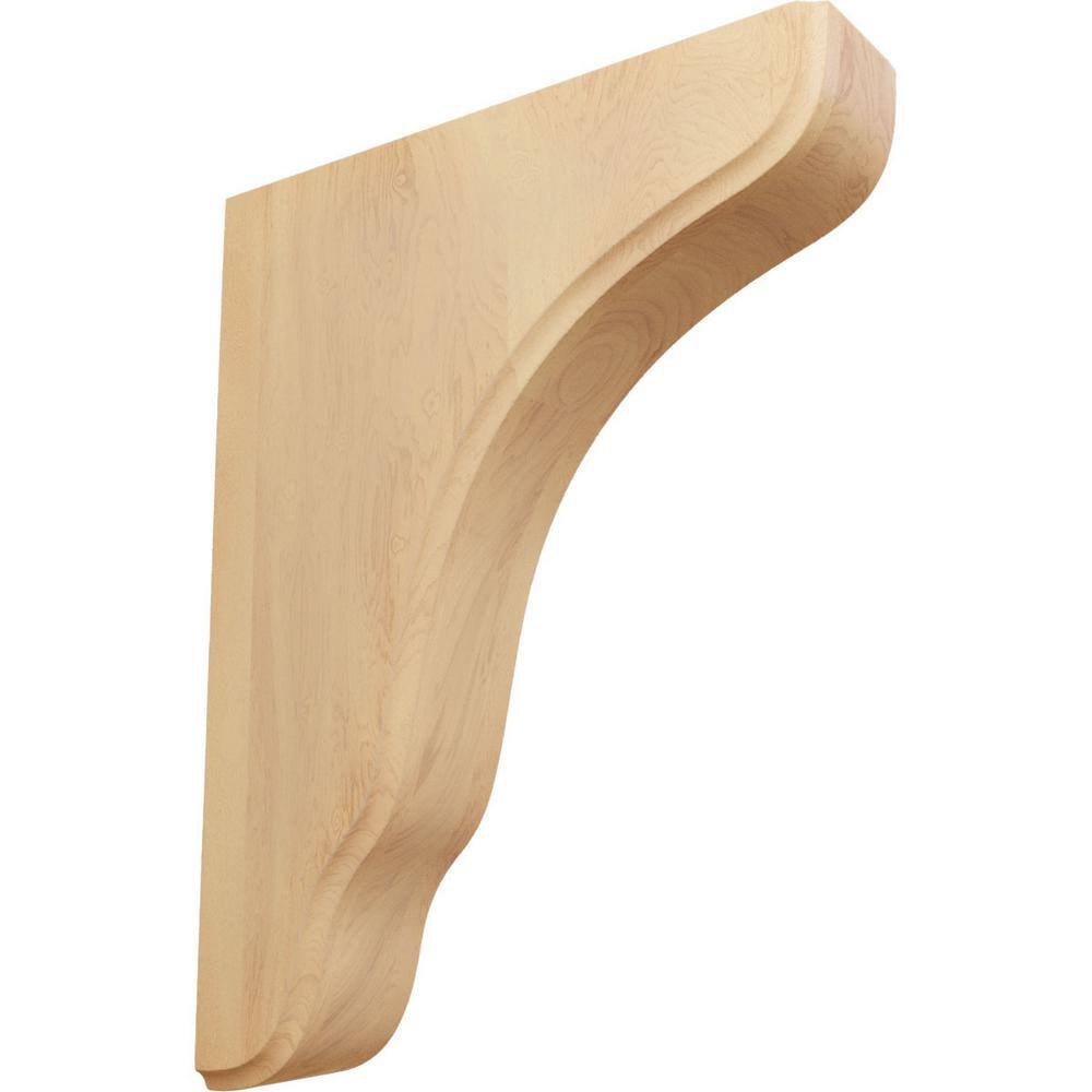 Red Oak Hand-Carved Decorative Wood Corbel Bracket