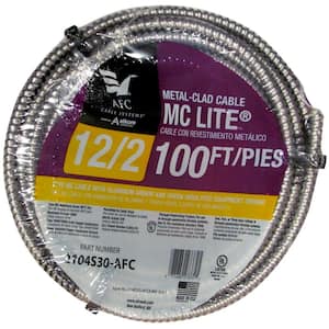 12/2 x 100 ft. Solid MC Lite Cable