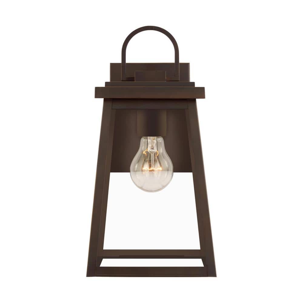 Bihl Medium 1-Light Bronze Transitional Exterior Outdoor Wall Sconce with Clear and White Glass Panels Included price history on PriceWatchPro