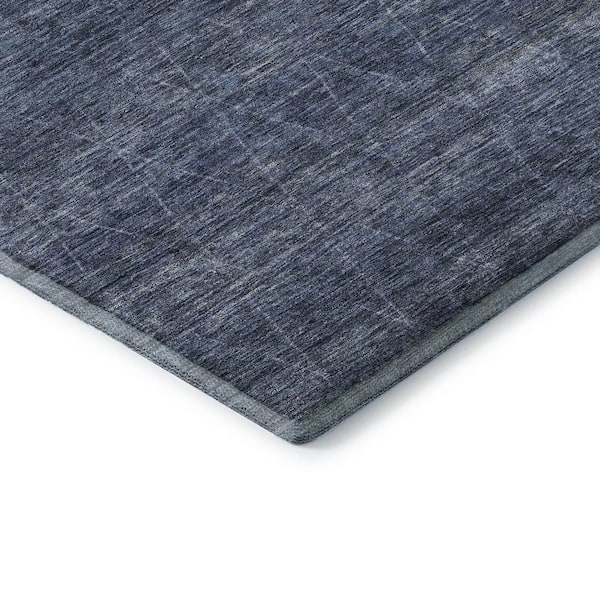 Mayfield Premium Machine Washable Abstract AMF1165 Navy 2 ft. x 3 ft. Area Rug