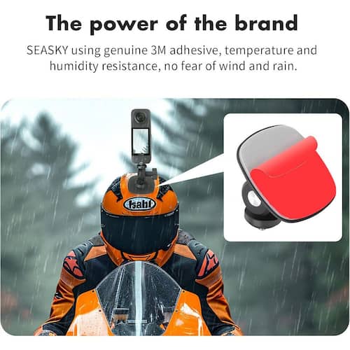 Carbon Fiber Helmet Mount for 360° Cams Electronics