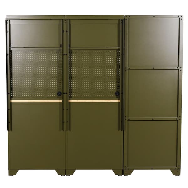 Husky 80.2 in. W x 75 in. H x 19.2 in. D Steel 8-Piece Garage
